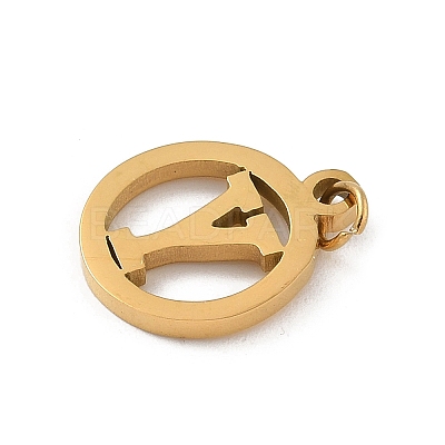 304 Stainless Steel Charms
with Jump Ring STAS-R001-02G-Y-1