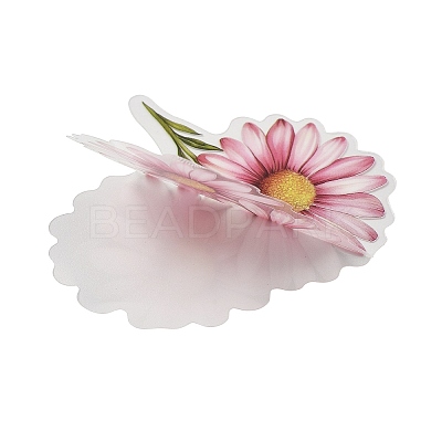 50Pcs Flower PVC Waterproof Stickers STIC-D300-06-1
