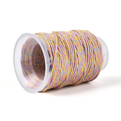 22M Rainbow Color Macrame Cotton Cord OCOR-T017-07M-1