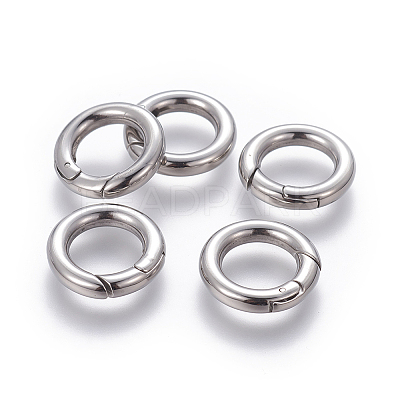 Tarnish Resistant 304 Stainless Steel Spring Gate Rings LS-STAS-D070-01P-1