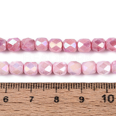Anti-Tarnish Electroplate Glass Beads Strands GLAA-N057-6mm-03-1