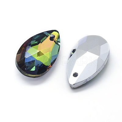 Faceted Glass Pendants X-GLAA-F069-L-B01-1