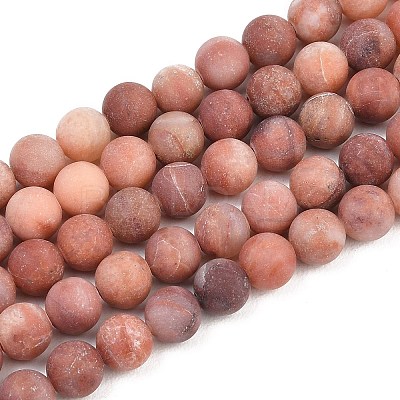 Natural Pink Aventurine Beads Strands LS-G-G716-01-6mm-1