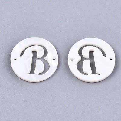 Natural Freshwater Shell Links Connectors X-SHEL-S276-120B-1