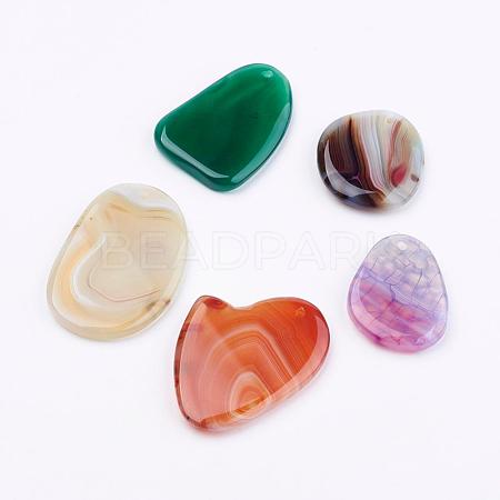 Natural Agate Pendants G-F517-13-1