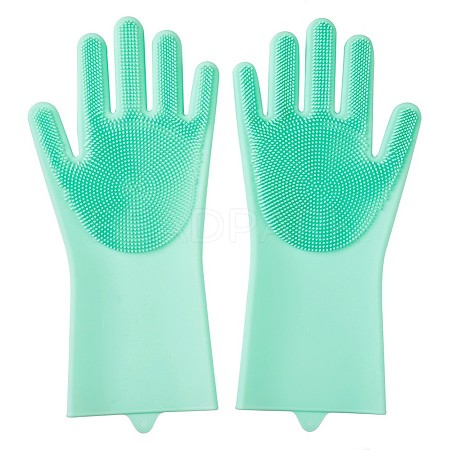 Silicone Dishwashing Gloves AJEW-TA0016-04A-1