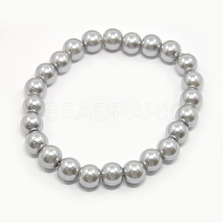Stretchy Glass Pearl Bracelets BJEW-D068-8mm-13-1