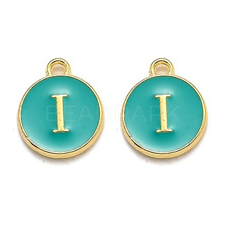 Golden Plated Alloy Enamel Charms X-ENAM-Q437-15I-1