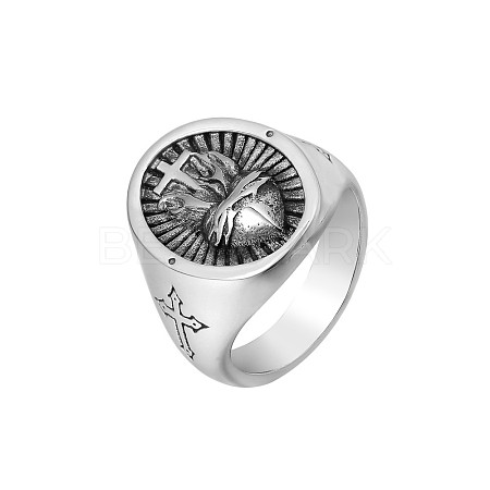 304 Stainless Steel Finger Rings FS-WGFCA3B-04-1