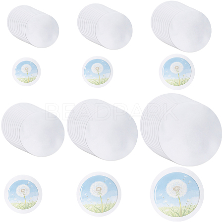 240Pcs 6 Styles Transparent Plastic Film for Badge DIY-CP0013-94-1