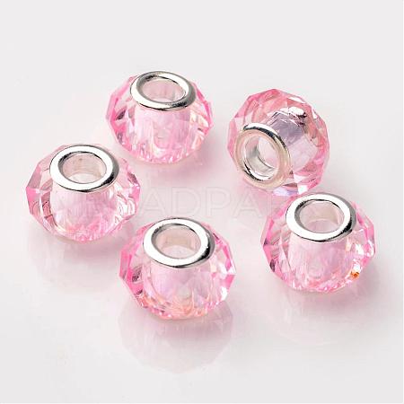 Rondelle Handmade Crystal European Beads Fit Charm Bracelets X-GPDL25Y-29-1