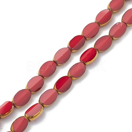 Electroplate Opaque Glass Beads Strands EGLA-K015-05B-1