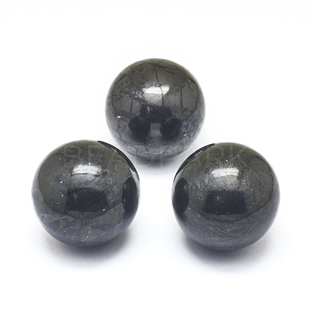Natural Shungite Sphere Beads G-F675-01-1