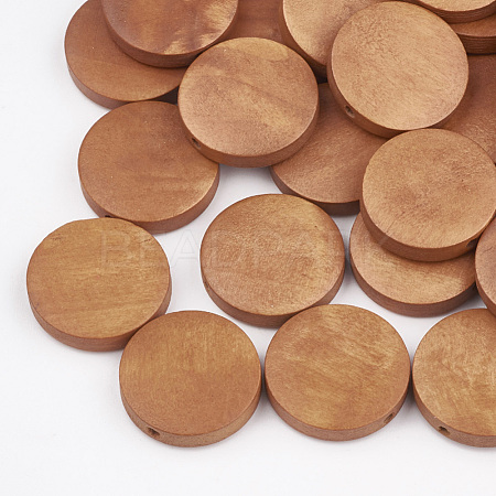 Natural Pear Wood Beads WOOD-T009-2.0cm-04-1