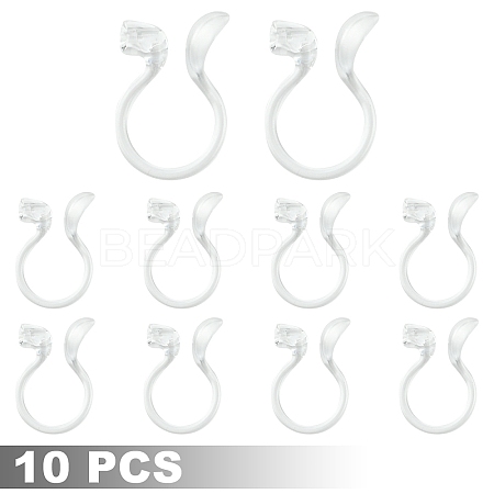10Pcs Resin Clip-on Earring Findings FIND-YW0007-01-1