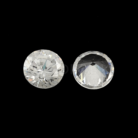 Diamond Shaped Cubic Zirconia Pointed Back Cabochons ZIRC-R004-10mm-01-1