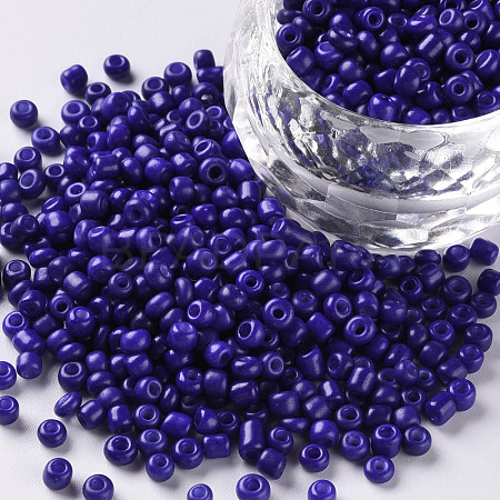 Baking Paint Glass Seed Beads SEED-US0003-3mm-K6-1