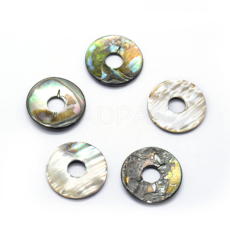 Natural Paua Shell Beads SSHEL-G020-29-25mm-1