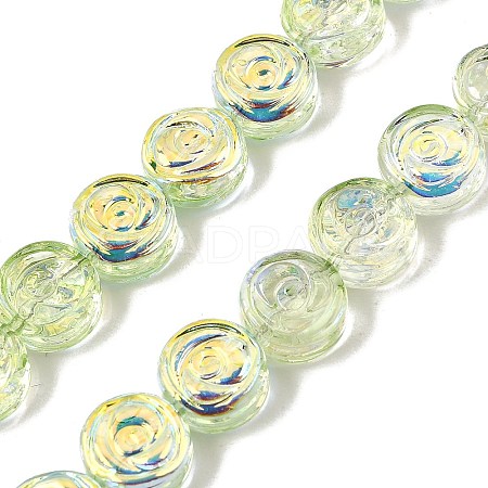 Electroplate Baking Paint Transparent Glass Beads Strands GL-CBA2ED2-05H-1