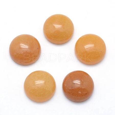 Natural Yellow Aventurine Cabochons G-P393-R36-12mm-1