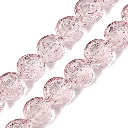 Baking Paint Transparent Glass Beads Strands GL-CBA2ED2-04D-1