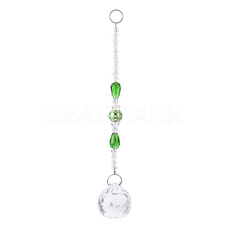 Faceted Crystal Glass Ball Chandelier Suncatchers Prisms AJEW-G025-A06-1