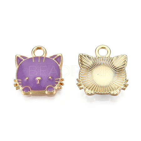Eco-Friendly Zinc Alloy  Pendants LS-ENAM-R051-01-07G-NR-1