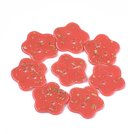 2-Hole Cellulose Acetate(Resin) Buttons BUTT-S023-13B-04-1