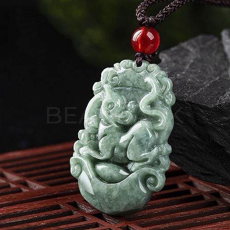 Natural Jadeite Pendant Necklaces G-H306-05-01-1