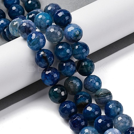 Natural Dragon Veins Agate(Dyed & Heated) Beads Strands G-K390-A06-01-1