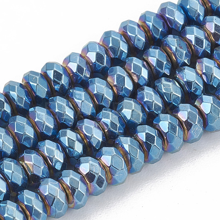 Electroplate Non-magnetic Synthetic Hematite Beads Strands G-T061-154A-1