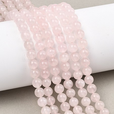 Natural Madagascar Rose Quartz Beads Strands G-Z146-A01-6mm-02-1