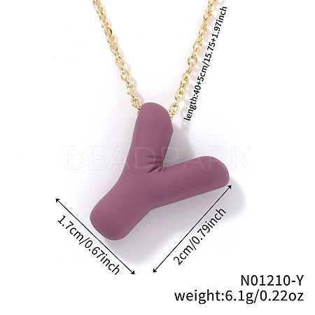 Alloy Initial Pendant Necklaces RS8745-25-1