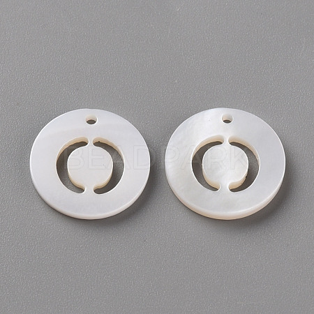 Natural Freshwater Shell Pendants SHEL-Q311-008O-1