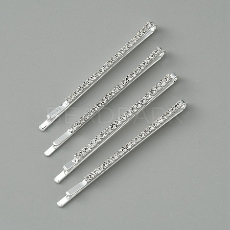 Metal Rhinestone Hair Bobby Pins FIND-WH0152-33S-1