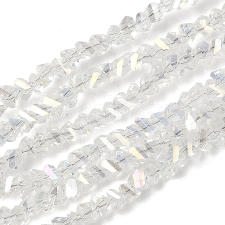 Electroplate Transparent Glass Beads Strands LS-EGLA-P061-04C-AB16-1