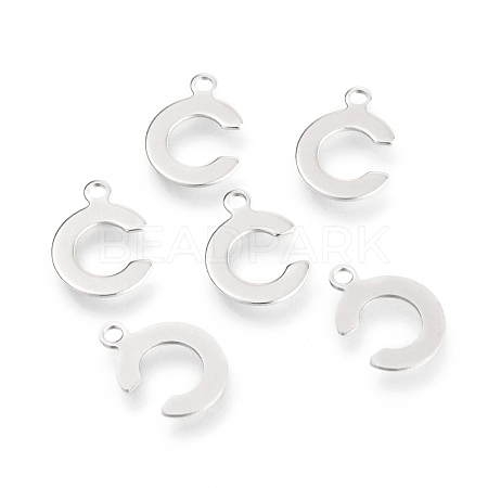 Non-Tarnish 201 Stainless Steel Charms STAS-C021-06P-C-1
