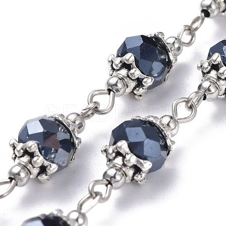 Handmade Glass Beaded Chains AJEW-JB00498-04-1