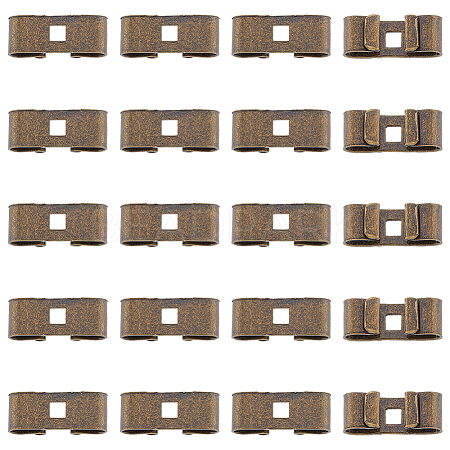 SUPERFINDINGS 50Pcs Tibetan Style Iron Bolo Tie Slides Clasp Accessories IFIN-FH0001-76-1