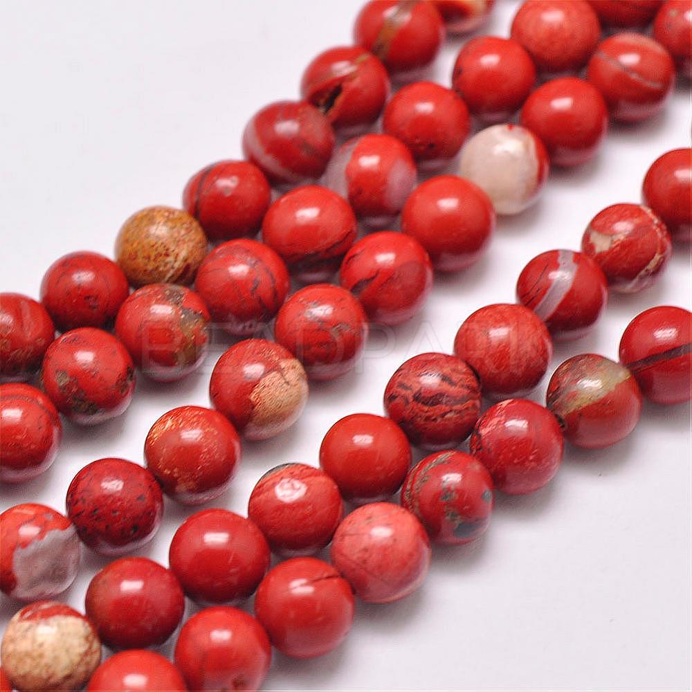 Natural Red Jasper Beads Strands - Beadpark.com