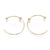 Brass Stud Earrings KK-S355-045-NF-1