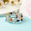 5-Loop Natural Mixed Stone Chip Beaded Wrap Bracelets for Women BJEW-JB01517-11-1