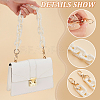 Acrylic Imitation Pearl Rectangle Link Purse Chains FIND-WH0126-254-3