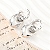 Nuggets Brass Hoop Earrings for Women EJEW-U057-06B-02P-3
