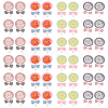 48Pcs 4 Colors Polyester Embroidery Sew on Appliques PATC-FG0002-01-1