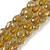 Transparent Electroplate Glass Beads Strands EGLA-N013-T6mm-B08-1