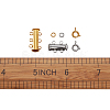Brass Magnetic Slide Lock Clasps KK-TA0007-17-11