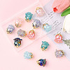 14Pcs 7 Colors UV Plating Opaque Acrylic Beads MACR-SC0002-53-7