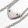 Two Tier Stainless Steel Necklaces X-NJEW-JN01244-3
