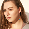 6 Pairs 6 Colors Resin Teardrop Dangle Earrings EJEW-AN0001-21-4